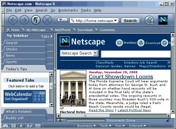 Окно программы Netscape Communicator